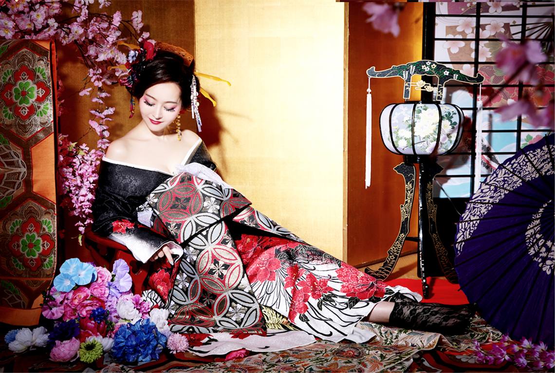 花魁着物 高級 フルコーデセット 本格着物 日本 和装 japanese kimono