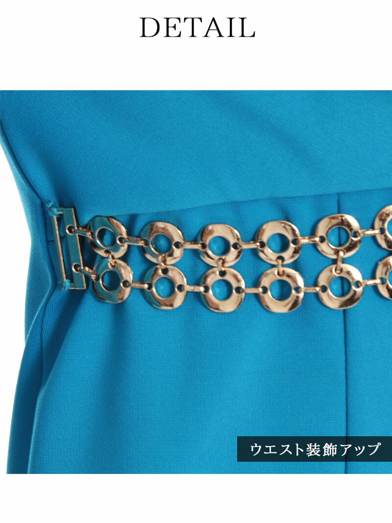 【DISESTESSI】Celebラップドレス風カシュクールキャバワンピース　七分袖膝丈キャバクラドレス【ディセステッシ】
