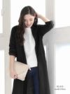 2WAY!!長袖ロングシャツワンピース 【Rvate/アールべート】(M)(ホワイト/ワイン/カーキ/ブルー/ブラック/ネイビー)