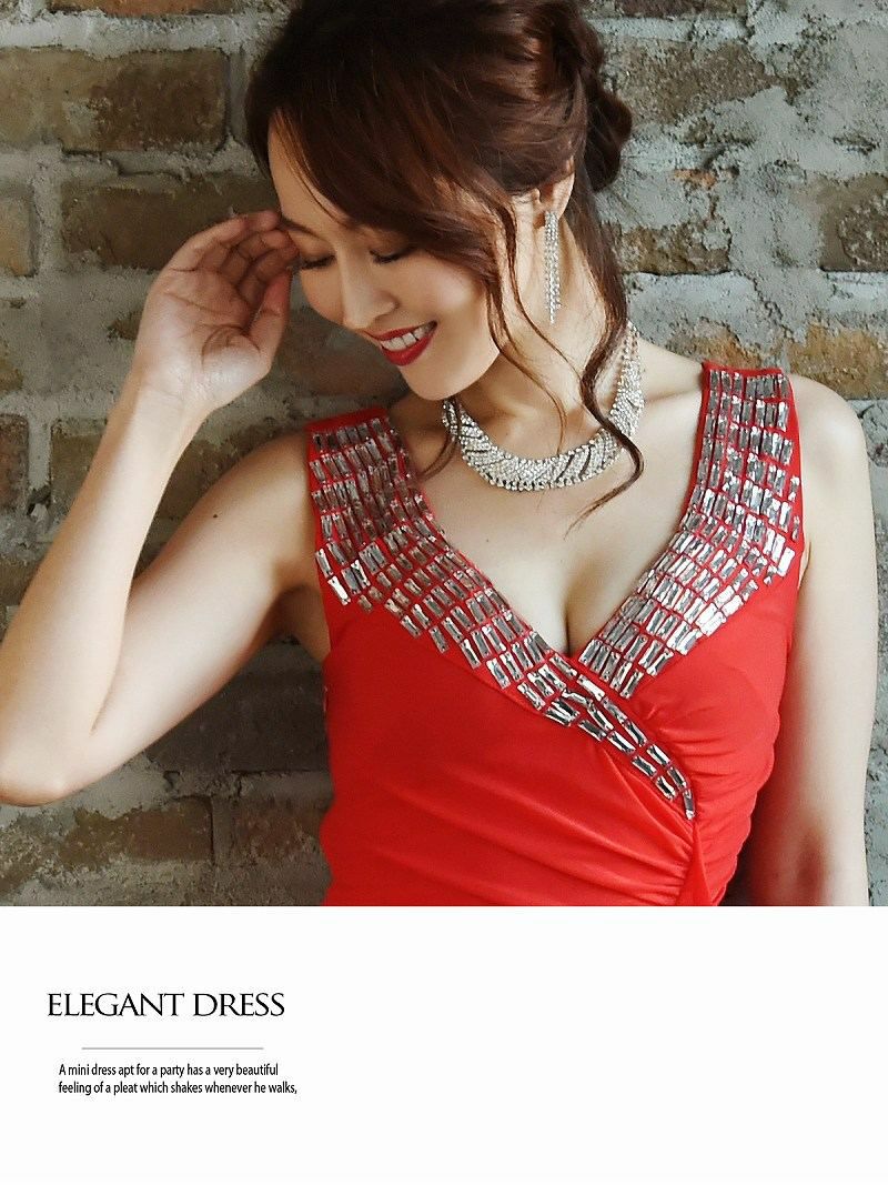 優美な極上celebな赤ロングドレス 【Ryuyu】【リューユ】メッシュレースキャバドレス 赤