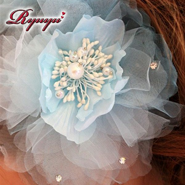 上品小粒パールでSweetなFlower花ふわコサージュ