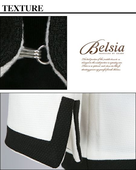結婚式・お呼ばれに！【BELSIA】美パイピングノーカラーミニスーツ/キャバスーツ/フォーマルスーツ◎寿るいちゃん着用キャバスーツ