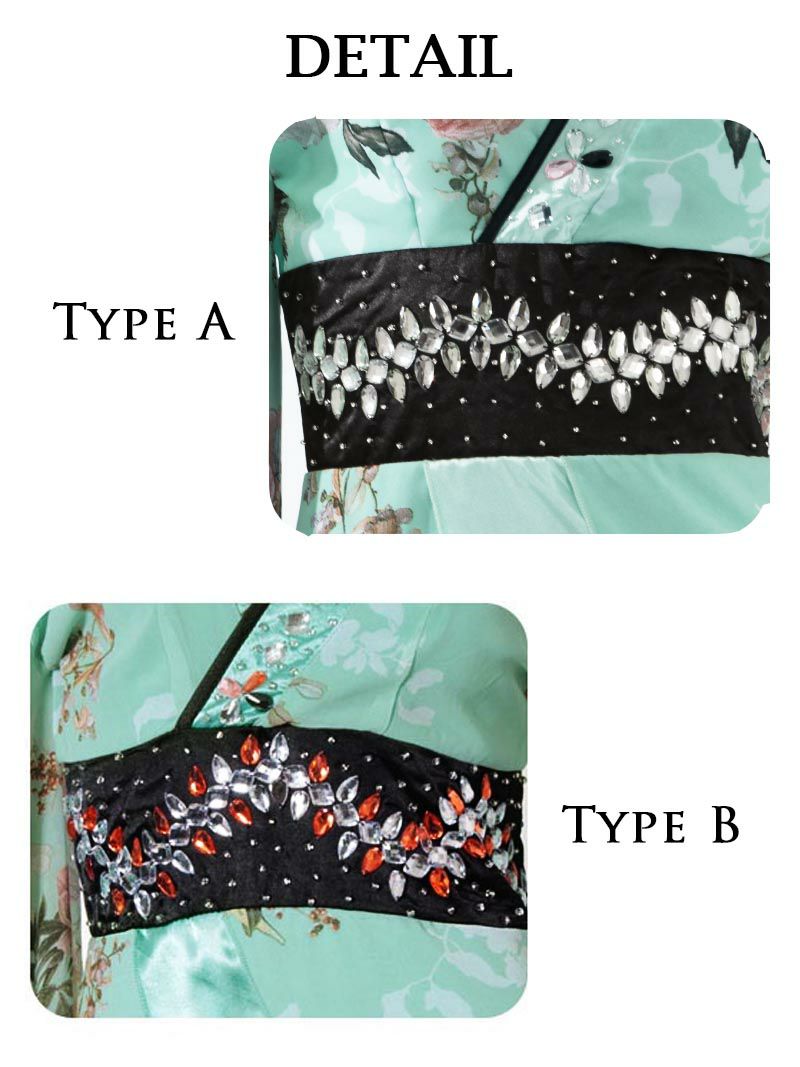 S/L/XLサイズ追加!! 【流遊】 花魁シフォン着物ドレス 尾崎紗代子 着用ドレス ryuyu リューユ 和華柄キャバクラ着物ドレス 和柄シフォンロングドレス