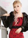ショート丈ファーコート【Ryuyu】【リューユ】秋冬長袖ボレロ キャバドレスやフォーマルドレスにも◎アウター