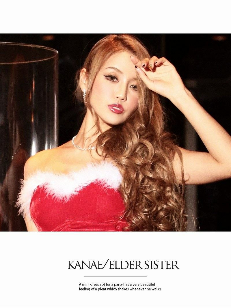 サンタコスプレ クリスマス赤ロングペプラムサンタコスプレ