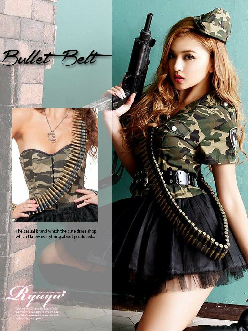 ハロウィンコスプレ ミリタリー銃弾ベルト【Ryuyu】弾丸アーミーコスチュームアクセサリー