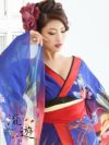 XXLサイズ追加！ 【流遊】大きいサイズ完備!!オリエンタル花柄シフォン花魁ドレス【Ryuyu】【リューユ】キャバクラ着物ロングドレス