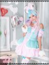 【即納】【キャバコスプレ7点セット】ゆめかわいいメルヘンバニーコスプレ【Ryuyu】【リューユ】フリルロリータフレアワンピうさぎハロウィンコスチューム♪