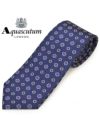 ネクタイ アクアスキュータム メンズ Aquascutum フラワー/小花柄シルクネクタイ(サイズ剣幅8cm)eam20s005 AQSS324-2 ネイビー OEO