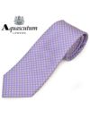 ネクタイ アクアスキュータム メンズ Aquascutum スクエアドット柄シルクネクタイ(サイズ剣幅8cm)eam20s017 AQSS332-3 ラベンダー OEO