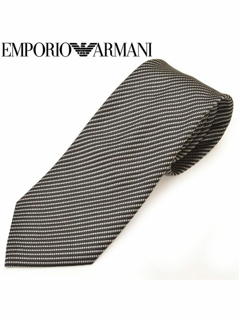 ネクタイ エンポリオアルマーニ メンズ EMPORIO ARMANI ストライプ柄シルク (サイズ剣幅8.5cm)eea20s001 0P306-00020 00020 BLACK OEO