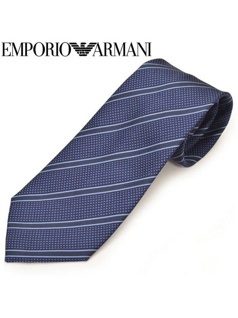 ネクタイ エンポリオアルマーニ メンズ EMPORIO ARMANI ストライプ柄シルク (サイズ剣幅8.5cm)eea20s009 0P311-00035 00035 BLUE OEO