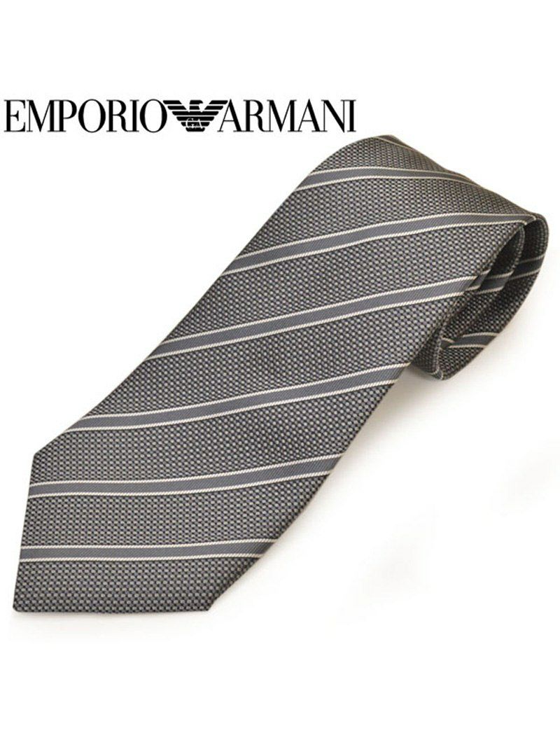 ネクタイ エンポリオアルマーニ メンズ EMPORIO ARMANI ストライプ柄シルク (サイズ剣幅8.5cm)eea20s010 0P311-01221 01221 DARK GREY OEO