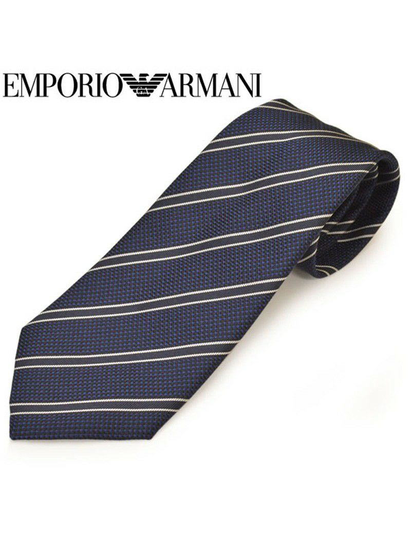 ネクタイ エンポリオアルマーニ メンズ EMPORIO ARMANI ストライプ柄シルク (サイズ剣幅8.5cm)eea20s011 0P311-09549 09549 BLUE GRAPHITE OEO