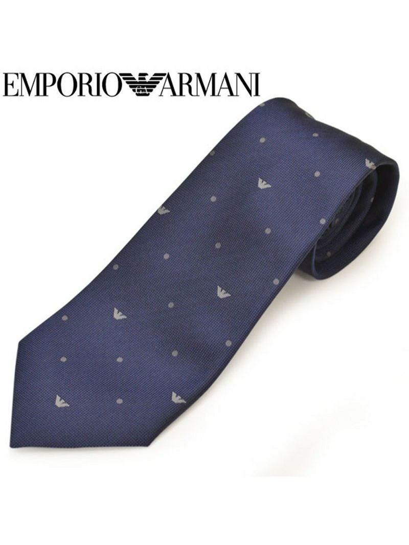 ネクタイ エンポリオアルマーニ メンズ EMPORIO ARMANI イーグルエンブレム/ドット柄シルク (サイズ剣幅8.5cm)eea20s016 0P335-00036 00036 NIGHT BLUE OEO