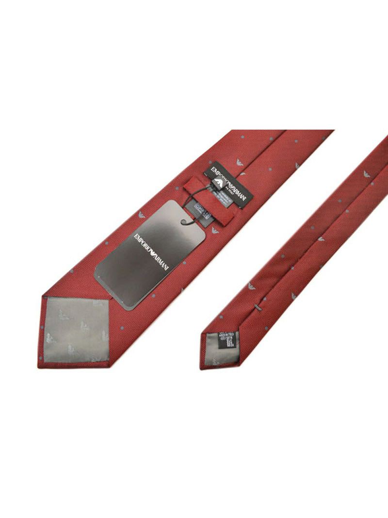 ネクタイ エンポリオアルマーニ メンズ EMPORIO ARMANI イーグルエンブレム/ドット柄シルク (サイズ剣幅8.5cm)eea20s018 0P335-00173 00173 RUBY RED OEO