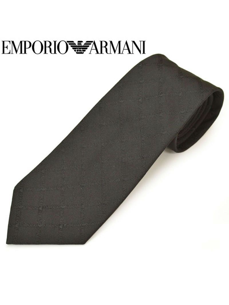 ネクタイ エンポリオアルマーニ メンズ EMPORIO ARMANI ブランドロゴ/チェック柄 (サイズ剣幅8.5cm)eea20s019 8P615-00020 00020 BLACK OEO