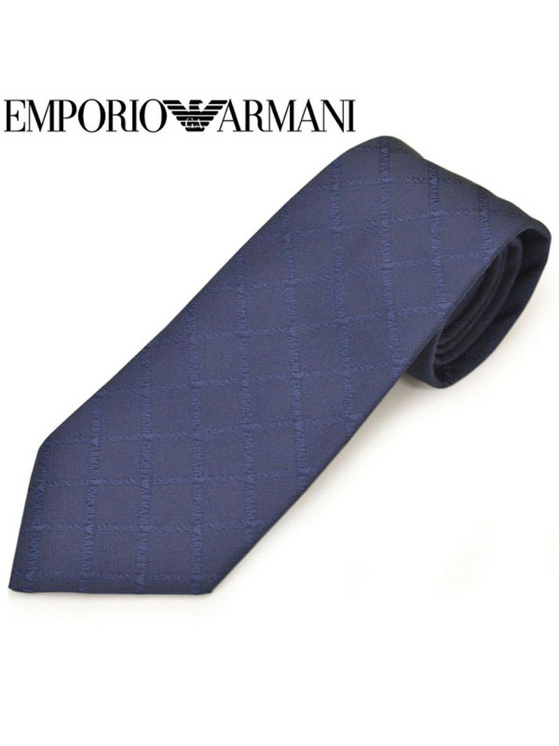 ネクタイ エンポリオアルマーニ メンズ EMPORIO ARMANI ブランドロゴ/チェック柄 (サイズ剣幅8.5cm)eea20s021 8P615-00133 00133 INDIGO BLUE OEO