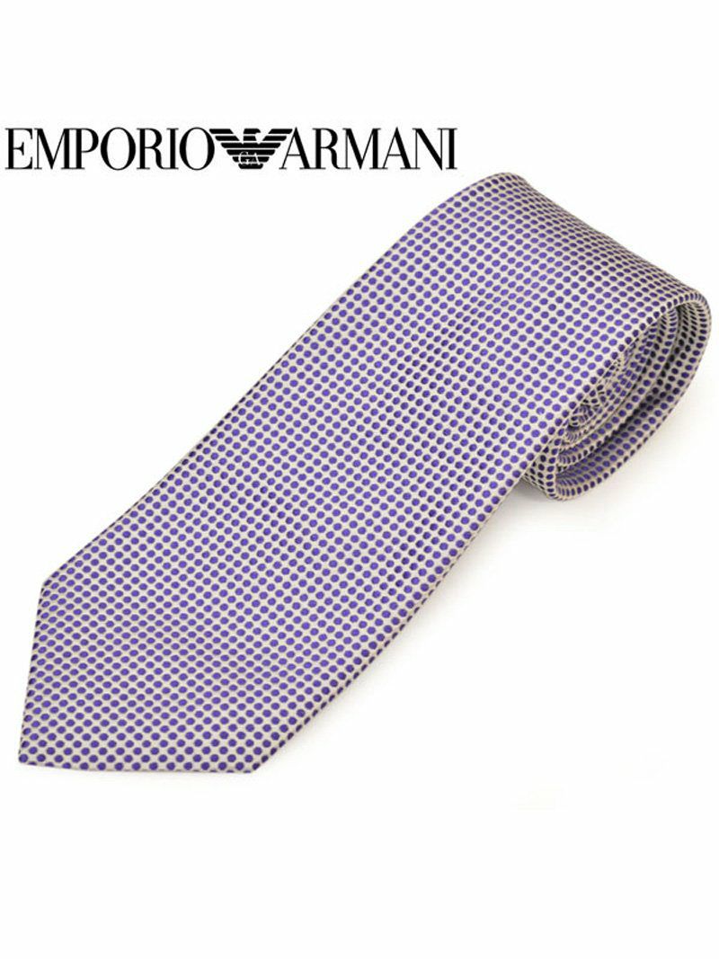 ネクタイ エンポリオアルマーニ メンズ EMPORIO ARMANI ドット柄シルクネクタイ(サイズ剣幅8.5cm)eea20s026 0P316-00092 ヴァイオレット OEO