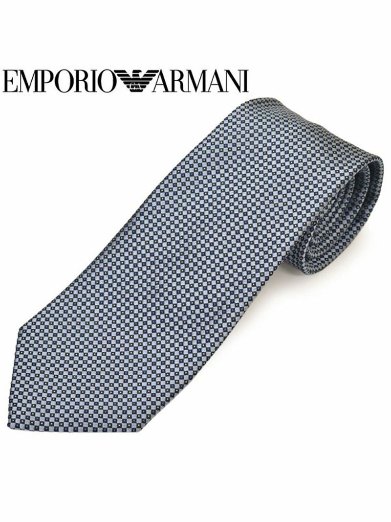 ネクタイ エンポリオアルマーニ メンズ EMPORIO ARMANI スクエア柄シルクネクタイ(サイズ剣幅8.5cm)eea20s027 0P317-00031 ブルー OEO