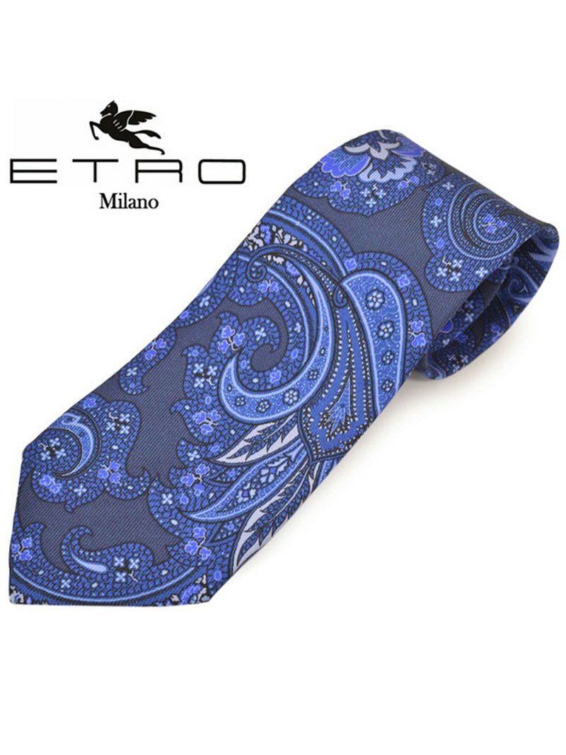 ネクタイ エトロ メンズ ETRO ペイズリー柄シルクネクタイ(サイズ剣幅8cm)eet20s015 5113-200 ネイビー OEO