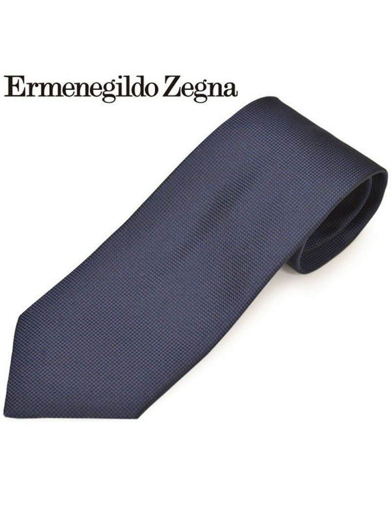 ネクタイ エルメネジルドゼニア メンズ Ermenegildo Zegna ソリッドシルクネクタイ(サイズ剣幅8cm)eez20s002 Z7D01-D ネイビー OEO