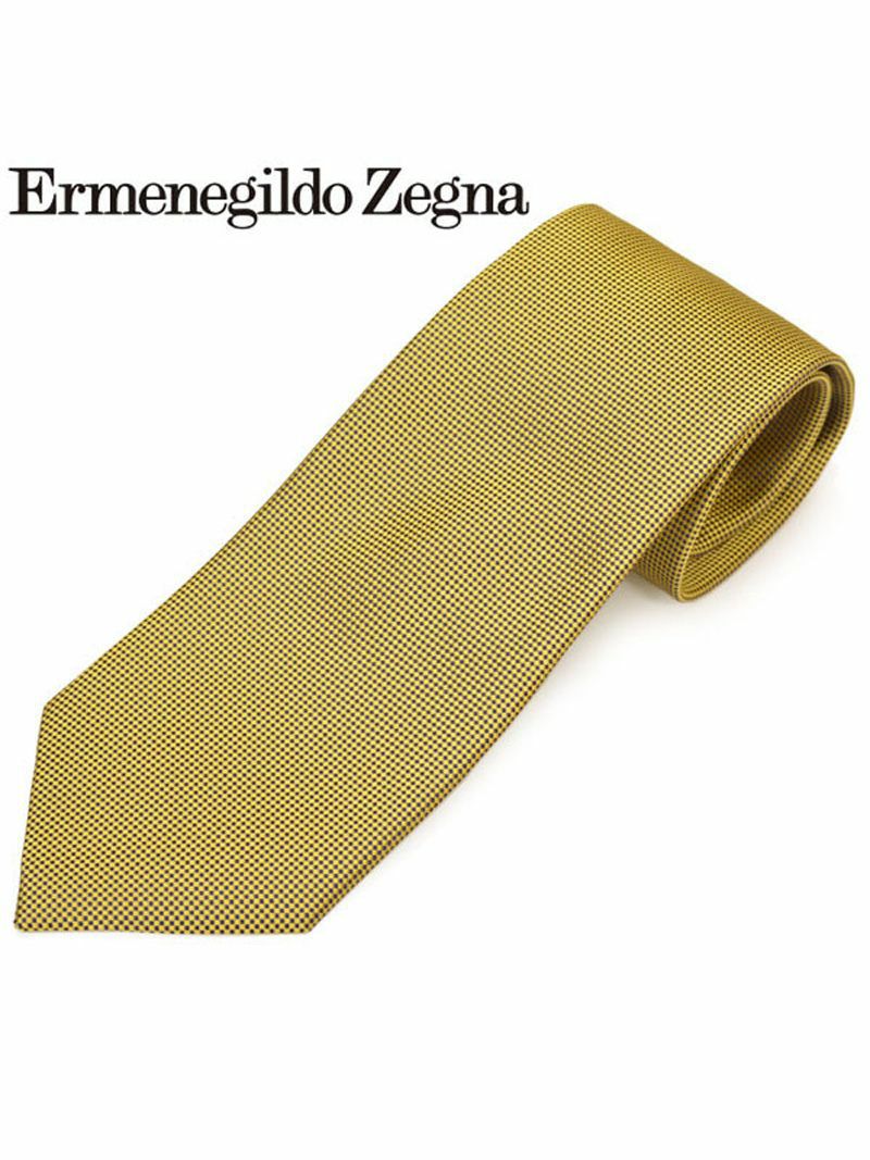 ネクタイ エルメネジルドゼニア メンズ Ermenegildo Zegna ソリッドシルクネクタイ(サイズ剣幅8cm)eez20s006 Z7D01-N イエロー OEO