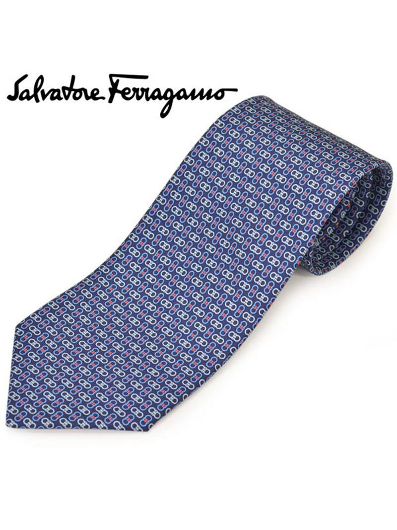 ネクタイ サルバトーレフェラガモ Salvatore Ferragamo メンズ ガンチーニ柄シルクネクタイ(サイズ剣幅8cm)efg20s004 357403-001 ブルー OEO