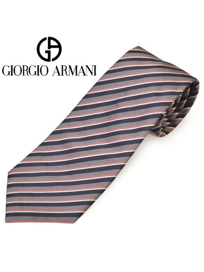 ネクタイ ジョルジオ アルマーニ メンズ GIORGIO ARMANI ストライプ柄シルクネクタイ(サイズ剣幅8cm)ega20s002 0P914-00035 ネイビー OEO