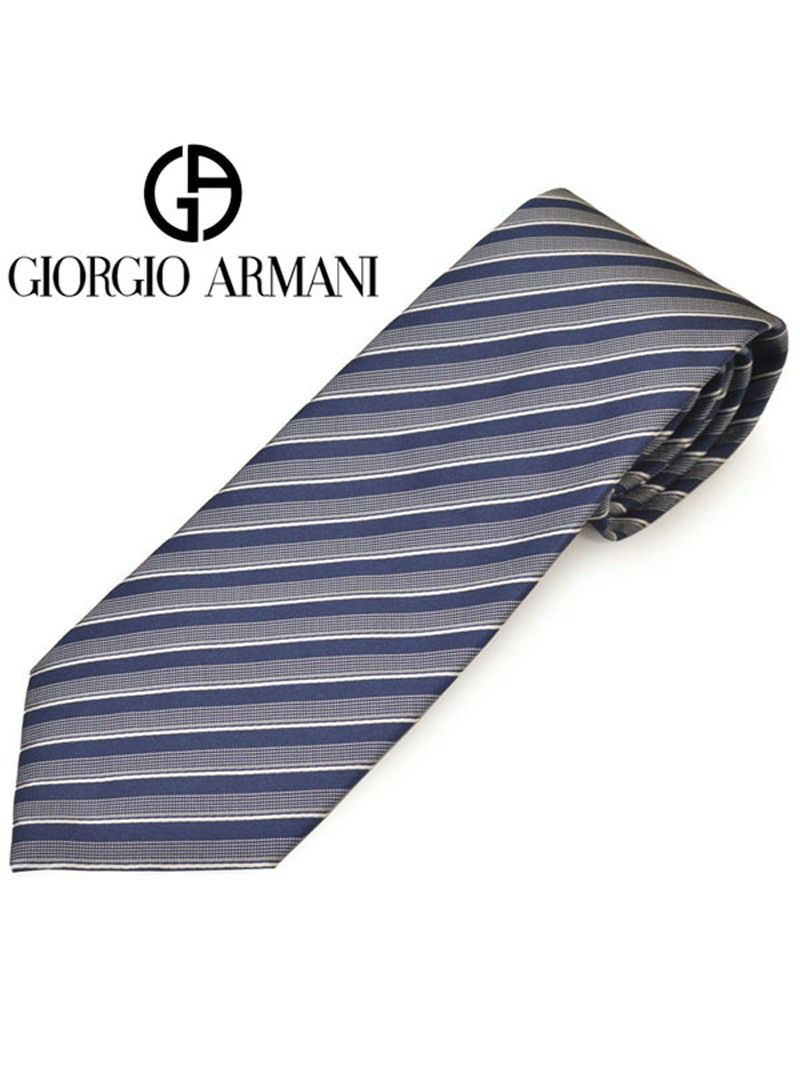 ネクタイ ジョルジオ アルマーニ メンズ GIORGIO ARMANI ストライプ柄シルクネクタイ(サイズ剣幅8cm)ega20s003 0P914-00036 ネイビー OEO