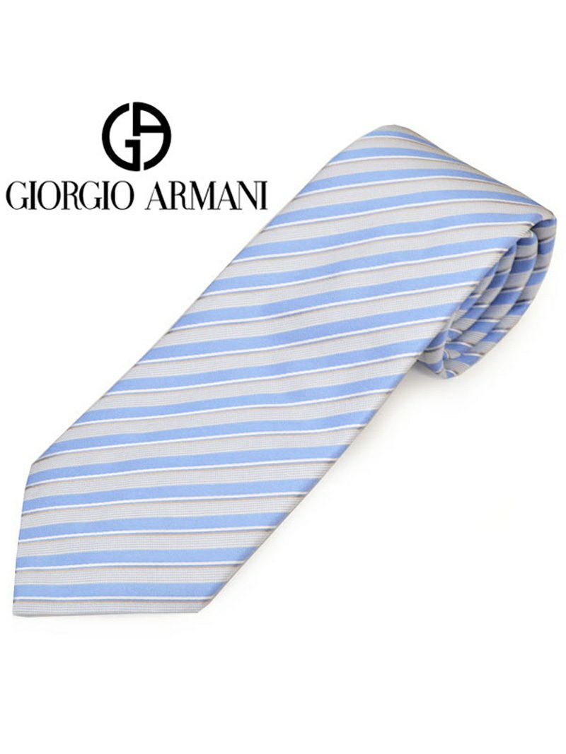 ネクタイ ジョルジオ アルマーニ メンズ GIORGIO ARMANI ストライプ柄シルクネクタイ(サイズ剣幅8cm)ega20s004 0P914-00291 ブルー OEO