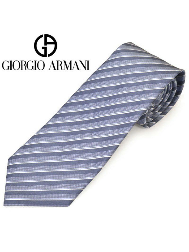 ネクタイ ジョルジオ アルマーニ メンズ GIORGIO ARMANI ストライプ柄シルクネクタイ(サイズ剣幅8cm)ega20s005 0P914-02843 グレー OEO