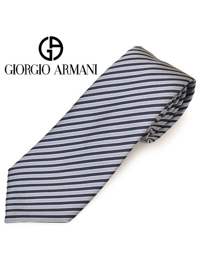 ネクタイ ジョルジオ アルマーニ メンズ GIORGIO ARMANI ストライプ柄シルクネクタイ(サイズ剣幅8cm)ega20s010 0P918-00035 ブルー OEO