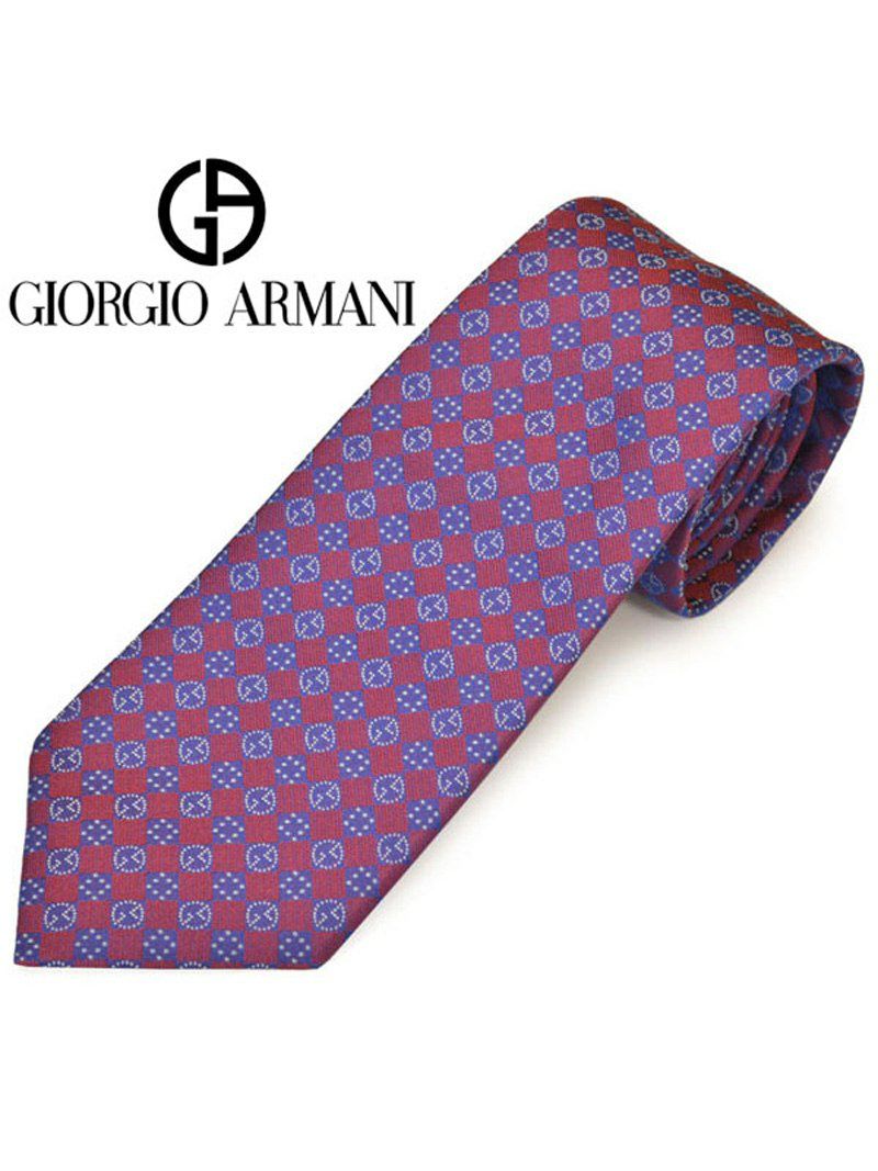 ネクタイ ジョルジオ アルマーニ メンズ GIORGIO ARMANI ブランドロゴマーク柄シルクネクタイ(サイズ剣幅8cm)ega20s014 0P926-03070 ボルドー OEO