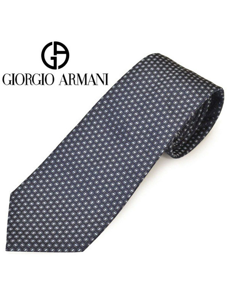 ネクタイ ジョルジオ アルマーニ メンズ GIORGIO ARMANI 総柄シルクネクタイ(サイズ剣幅8cm)ega20s017 0P939-00036 ネイビー OEO