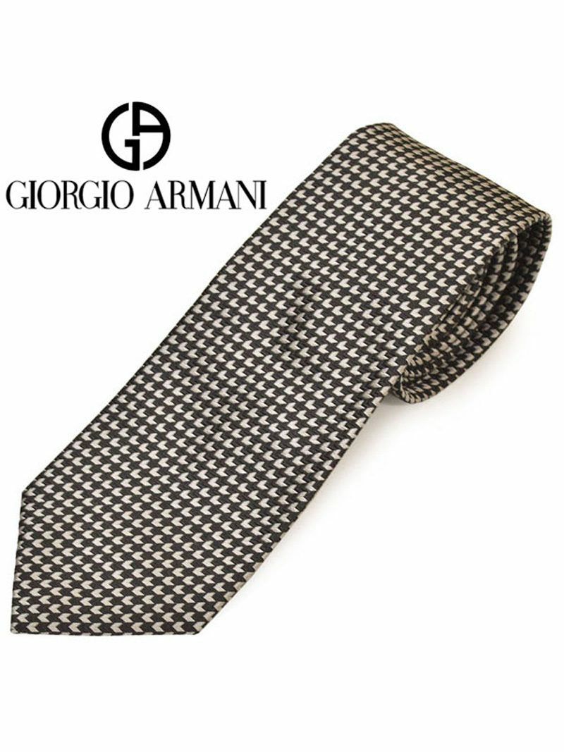 ネクタイ ジョルジオ アルマーニ メンズ GIORGIO ARMANI 総柄シルクネクタイ(サイズ剣幅8cm)ega20s019 0P941-00020 ブラック OEO