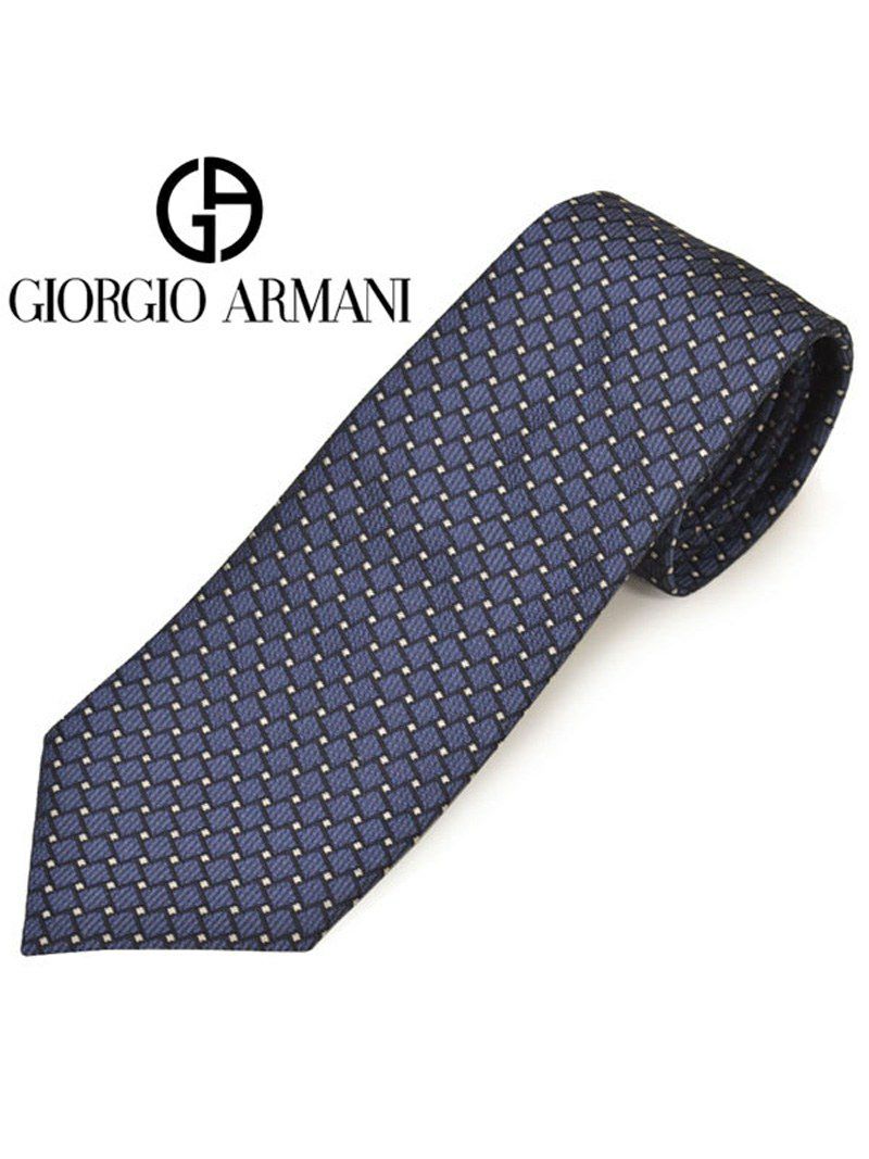 ネクタイ ジョルジオ アルマーニ メンズ GIORGIO ARMANI スクエア柄シルクネクタイ(サイズ剣幅8cm)ega20s022 0P945-01339 ネイビー OEO