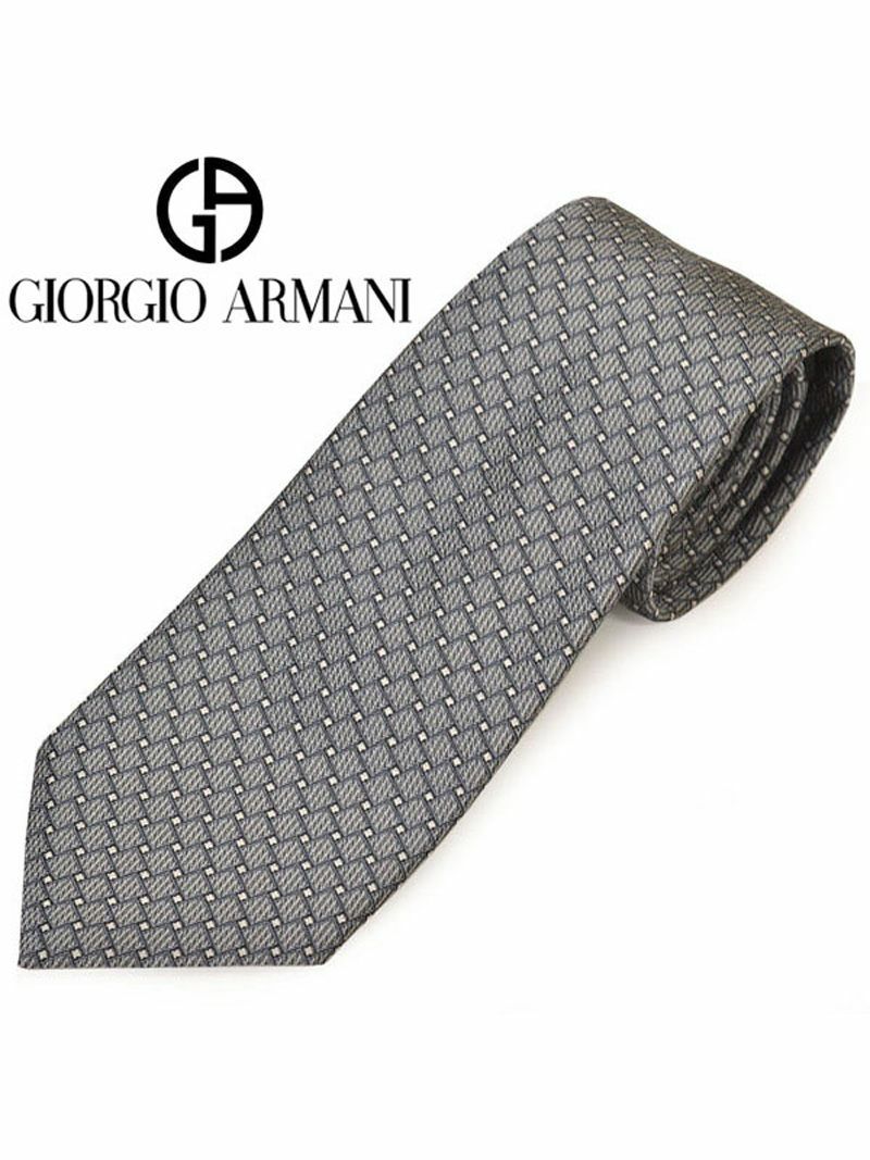 ネクタイ ジョルジオ アルマーニ メンズ GIORGIO ARMANI スクエア柄シルクネクタイ(サイズ剣幅8cm)ega20s023 0P945-02843 グレー OEO