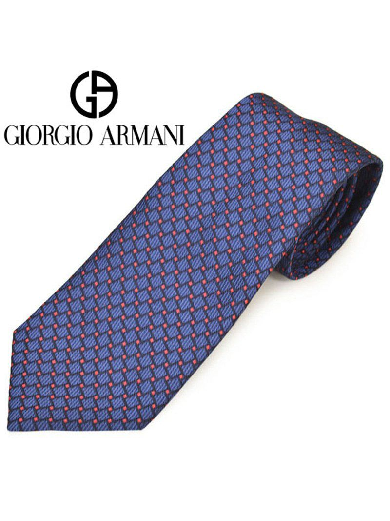 ネクタイ ジョルジオ アルマーニ メンズ GIORGIO ARMANI スクエア柄シルクネクタイ(サイズ剣幅8cm)ega20s024 0P945-12035 ブルー OEO