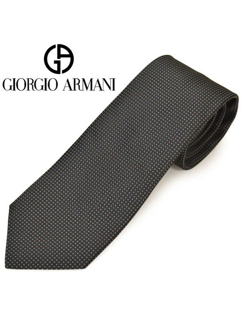 ネクタイ ジョルジオ アルマーニ メンズ GIORGIO ARMANI ドット柄シルクネクタイ(サイズ剣幅8cm)ega20s025 0P947-00020 ブラック OEO