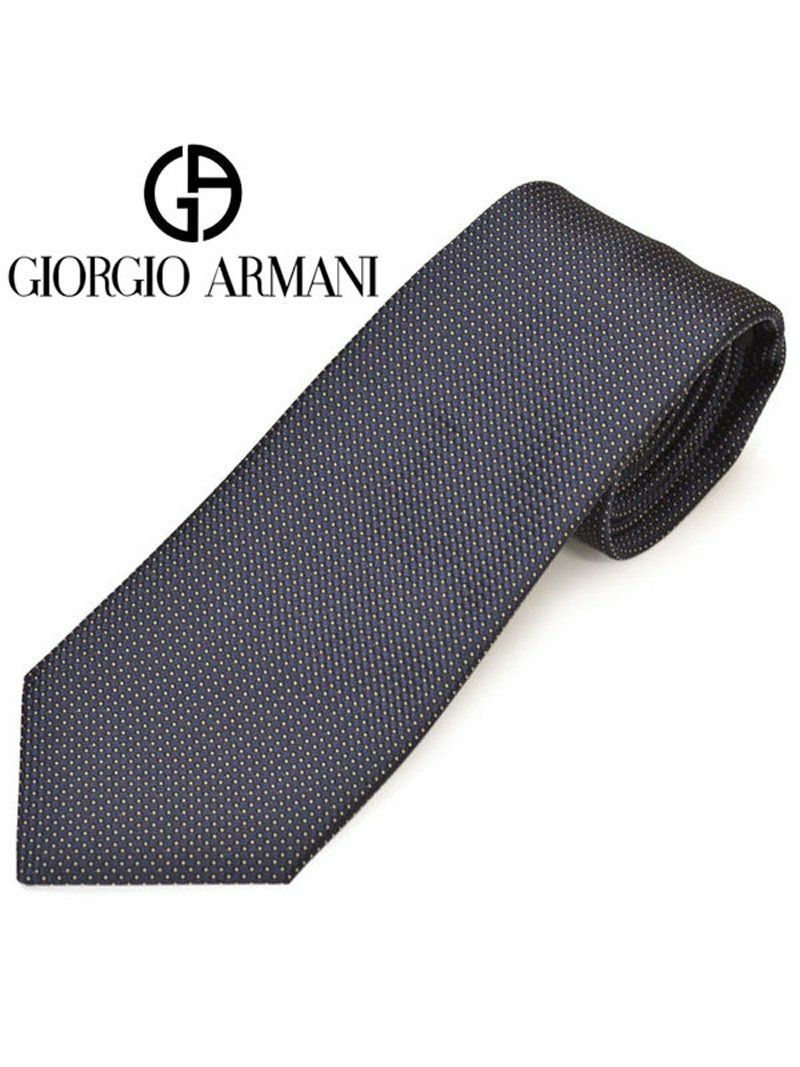 ネクタイ ジョルジオ アルマーニ メンズ GIORGIO ARMANI ドット柄シルクネクタイ(サイズ剣幅8cm)ega20s026 0P947-00036 ネイビー OEO