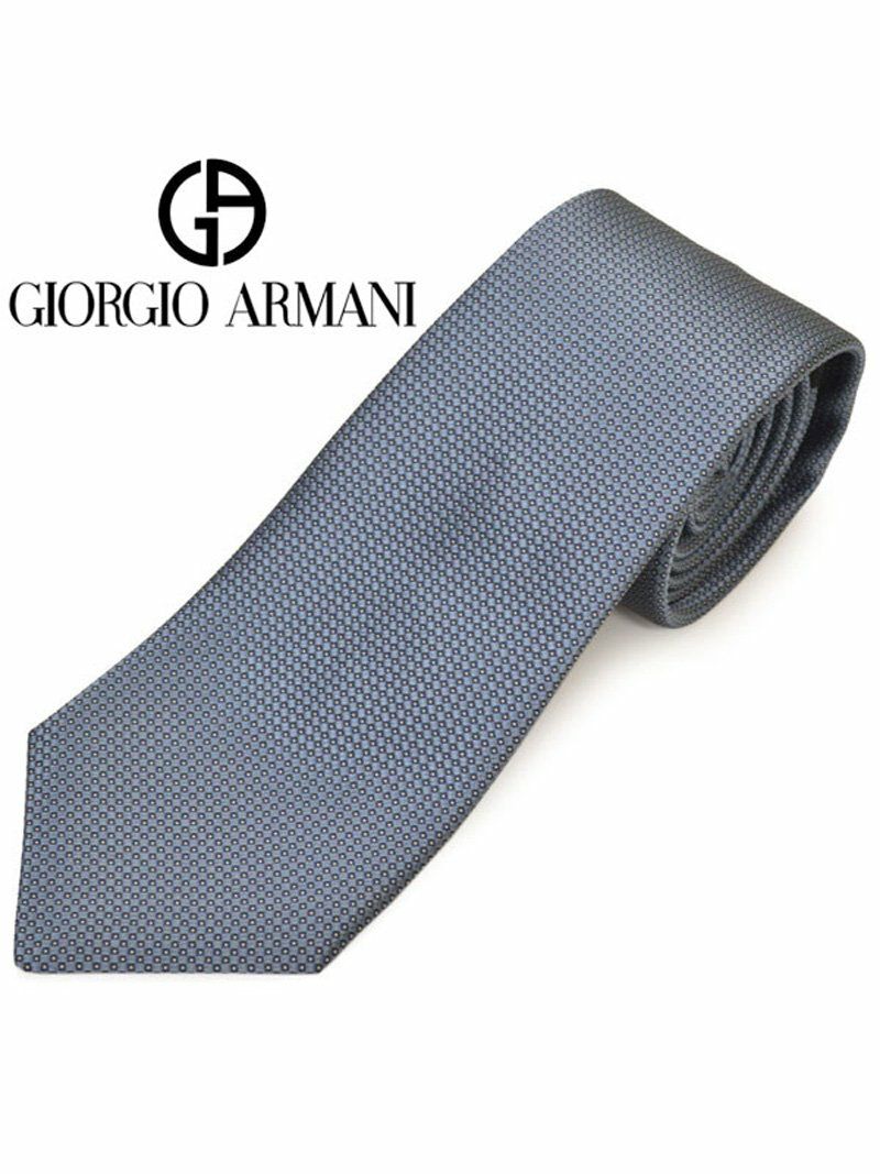 ネクタイ ジョルジオ アルマーニ メンズ GIORGIO ARMANI ドット柄シルクネクタイ(サイズ剣幅8cm)ega20s027 0P947-02730 グレー OEO