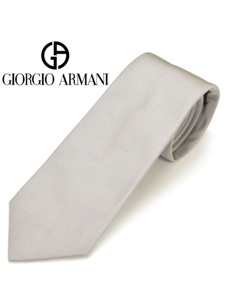 ネクタイ ジョルジオ アルマーニ メンズ GIORGIO ARMANI ソリッドシルクネクタイ(サイズ剣幅8cm)ega20s030 8P999-00017 シルバー OEO