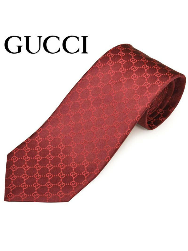 ネクタイ グッチ メンズ GUCCI GGパターン柄シルクネクタイ(サイズ剣幅8cm)egc20s004 456520-6172 レッド OEO