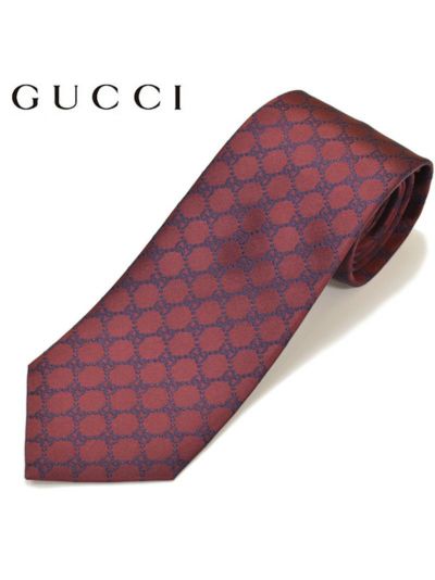 GUCCI グッチ メンズ シルクジャカードGGパターン柄ネクタイ サイズ剣幅8cm egc17w009 456524 4B002 6068：ワイン  OEO