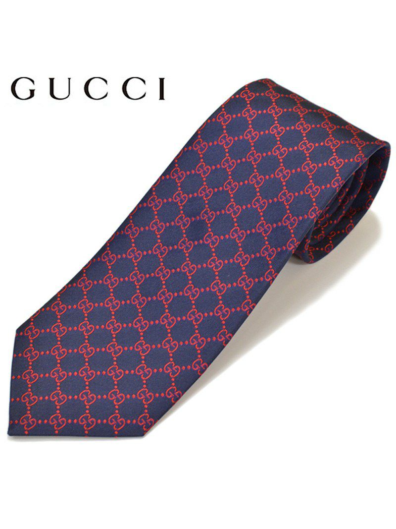 GUCCI グッチ メンズ シルクジャカードGGパターン柄ネクタイ  サイズ剣幅8cm egc17w010 456524 4B002 4174：ネイビー OEO