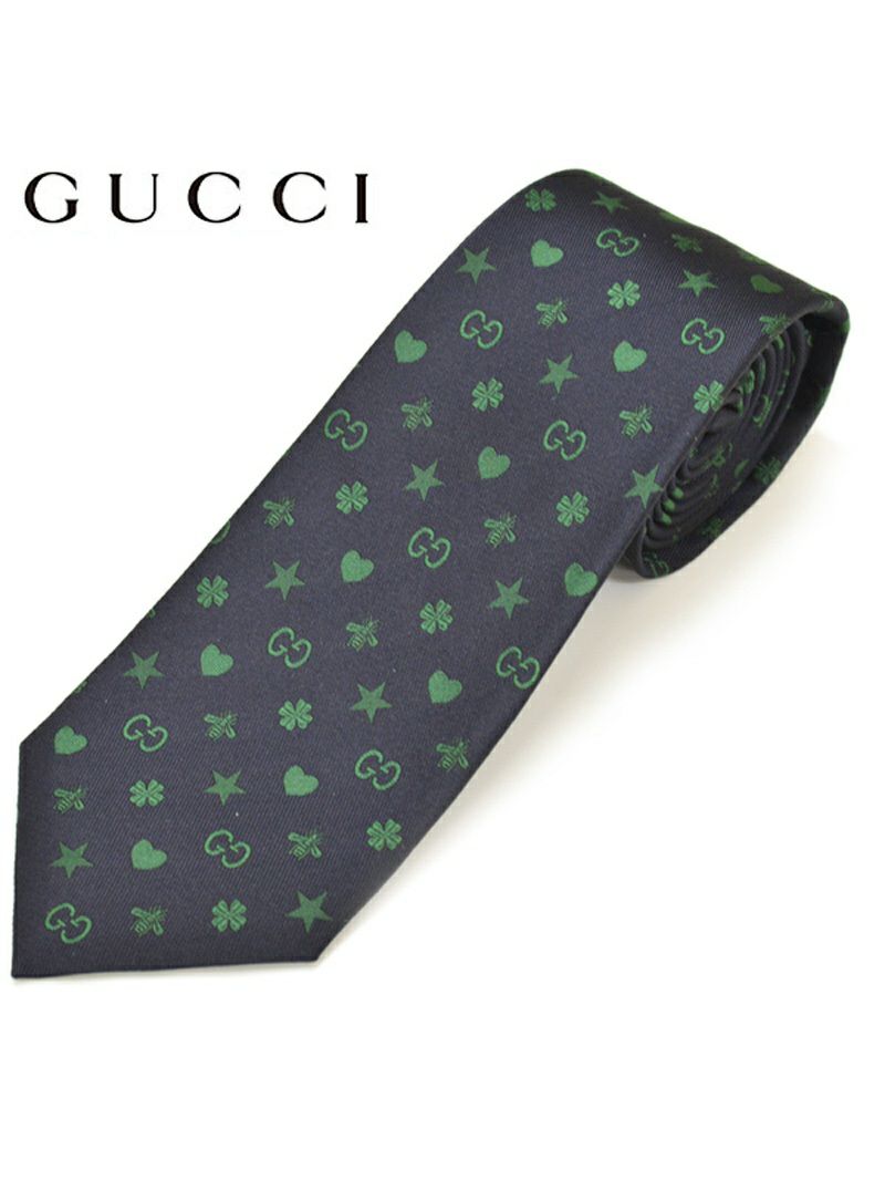 ネクタイ グッチ メンズ GUCCI シンボルズ モチーフ柄シルク ナロータイ サイズ剣幅7cm egc19s013 545834-4066 DARK NAVY ダークネイビー OEO