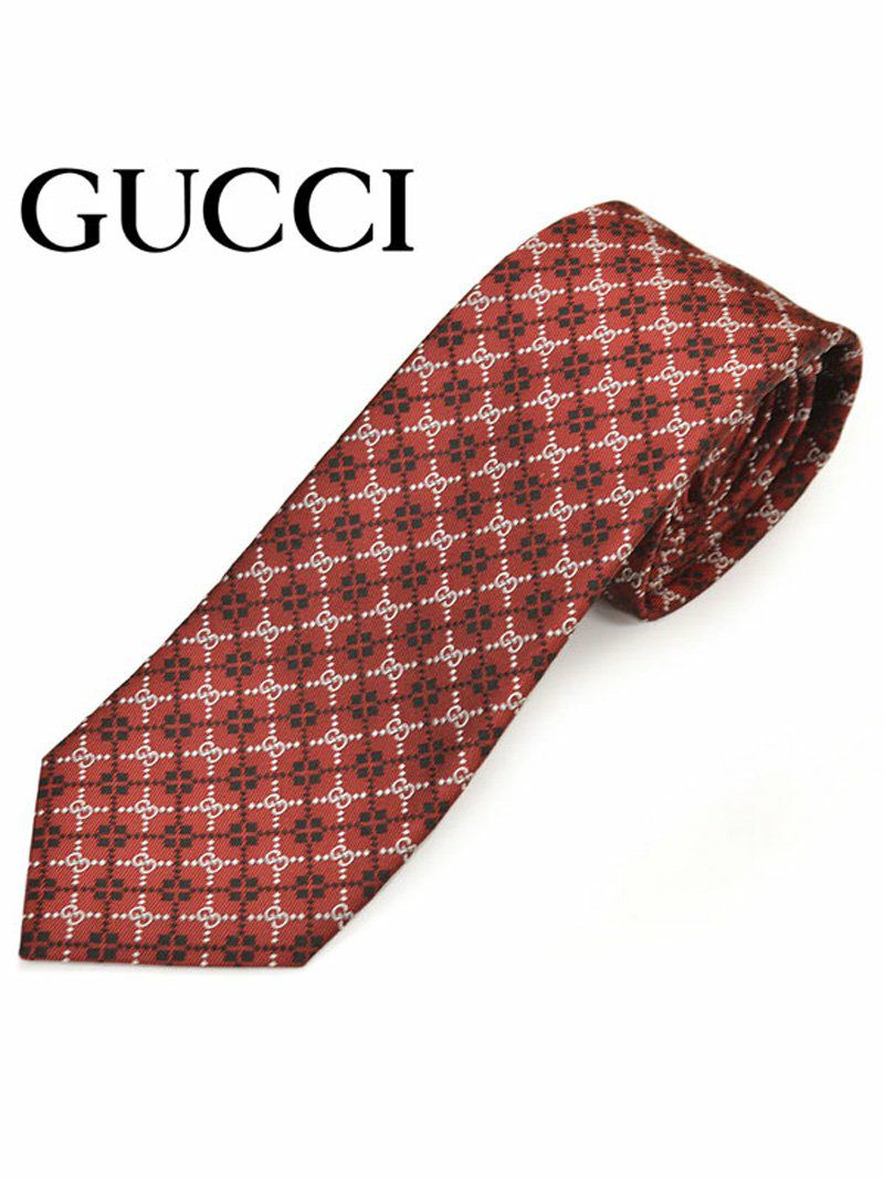 ネクタイ グッチ メンズ GUCCI GGダイヤモンド柄 シルク ナロータイ(サイズ剣幅7cm)egc19w005 545072-6277 レッドホワイトネイビー OEO