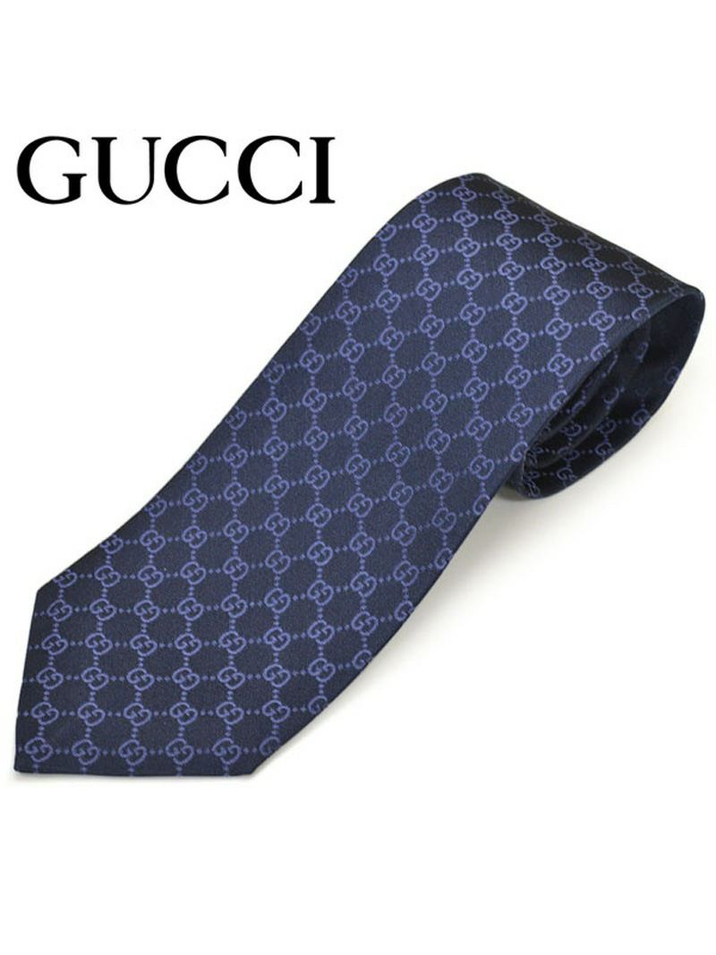 ネクタイ グッチ メンズ GUCCI GGパターン柄 シルク(サイズ剣幅8cm)egc19w014 456520-4168 ネイビー OEO