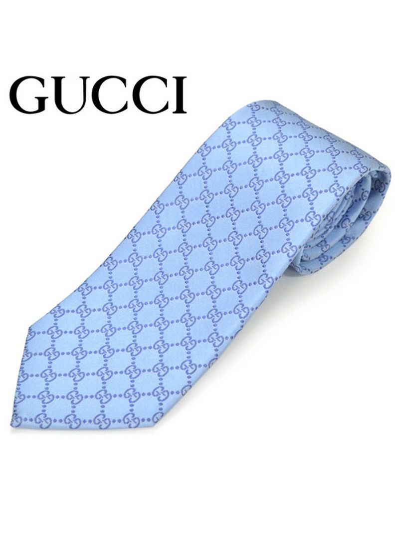 ネクタイ グッチ メンズ GUCCI GGパターン柄 シルク(サイズ剣幅8cm)egc19w016 456524-4969 ブルー OEO